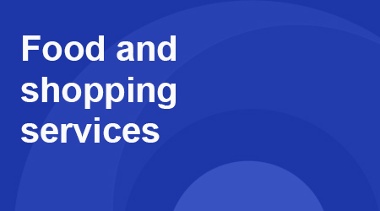 Food and Shopping Services Button. Links To A Page Showing Organisations That Can Help.