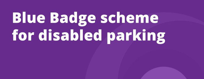 Blue Badge Disabled Parking Panel